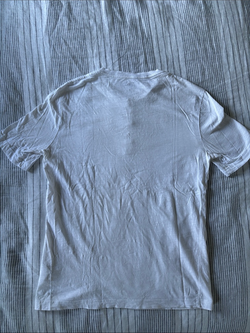 H&M White Short-Sleeve Henley Tee mens small - Picture 4 of 4